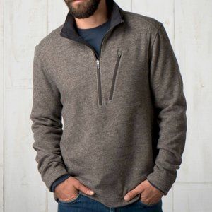 Toad & Co. Outbound Falcon Brown 1/4 Zip Long Sleeve Pull On Sweater Size M